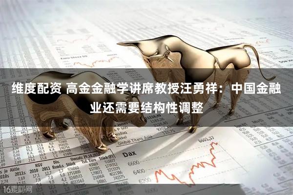 维度配资 高金金融学讲席教授汪勇祥：中国金融业还需要结构性调整