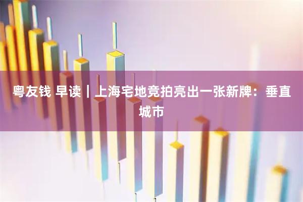粤友钱 早读｜上海宅地竞拍亮出一张新牌：垂直城市